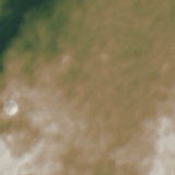 Shaded-relief view of the terrain around Santiago, Veraguas, 0924, the parcel boundary drawn in gold