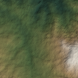 Shaded-relief view of the terrain around San Isidro, El Guarco, Cartago Province, the parcel boundary drawn in gold
