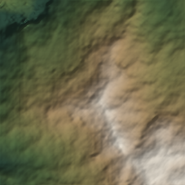Shaded-relief view of the terrain around La Unión, Montes de Oro, Puntarenas Province, the parcel boundary drawn in gold