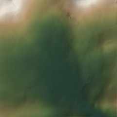 Shaded-relief view of the terrain around Varzo, Verbano-Cusio-Ossola, Piedmont, the parcel boundary drawn in gold